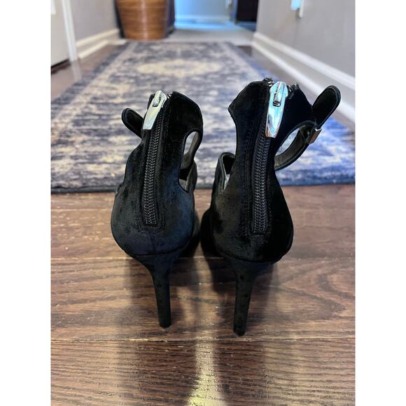 lauren ralph lauren tyra peep toe velvet sandal size 7 - Picture 5 of 7